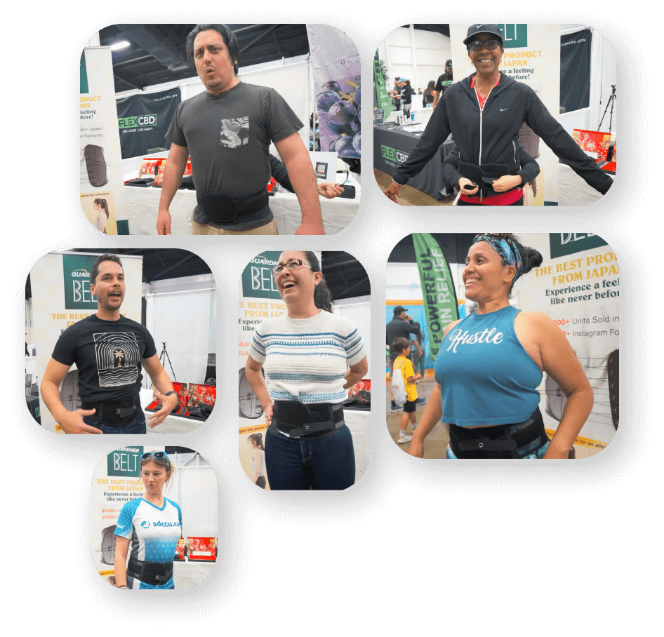 Customers wearing the Guardner Belt